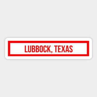 Lubbock Red Sticker